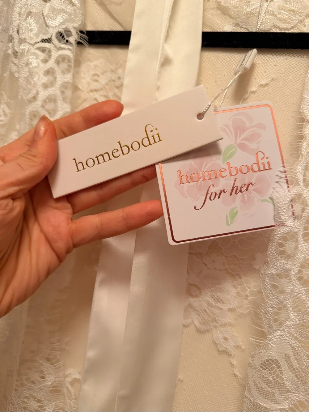 Sheer Lace Tie-Waist Robe in White